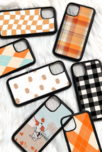 Load image into Gallery viewer, Cream &amp; Orange Argyle iPhone Case
