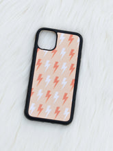 Load image into Gallery viewer, Orange Lightning Bolts iPhone Case

