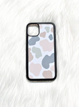 Load image into Gallery viewer, Cow Print (Pink/Blue/Sage Green) iPhone Case
